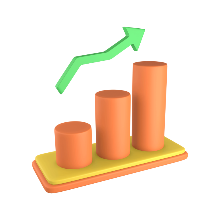imgi 1 3d growth graph icon illustration 6217757